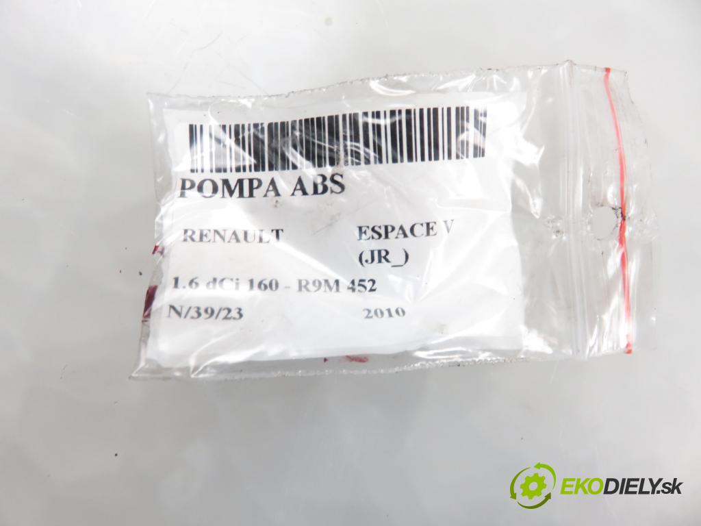 RENAULT ESPACE V (JR_) CROSSOVER 2016 180,00 1.6 dCi 160 - R9M 452 1598,00 Pumpa ABS 28515242313 ; 476604349R ; 10022007284 (Pumpy ABS)