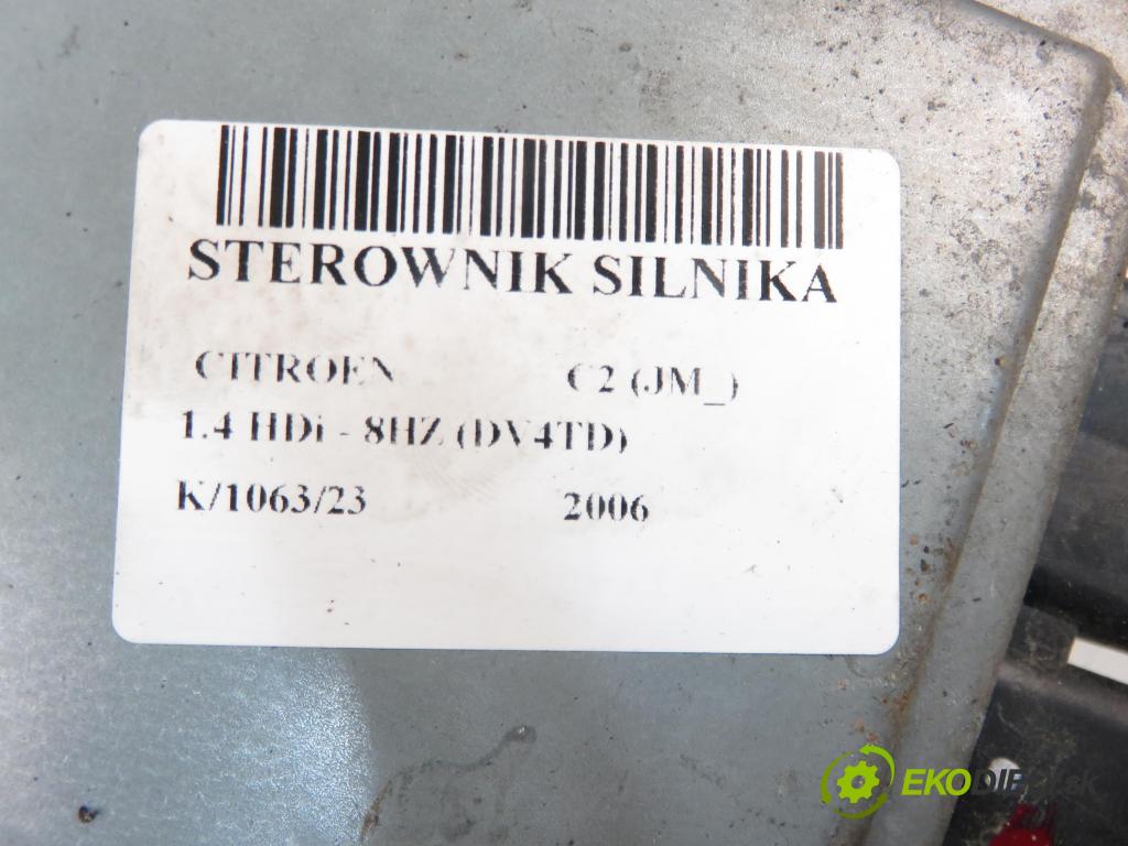 CITROEN C2 (JM_) HB 2006 50,00 1.4 HDi 68 8V - 8HZ 1398,00 Riadiaca jednotka Motor 9660300280 ; 9653451880 ; 5WS40285CT