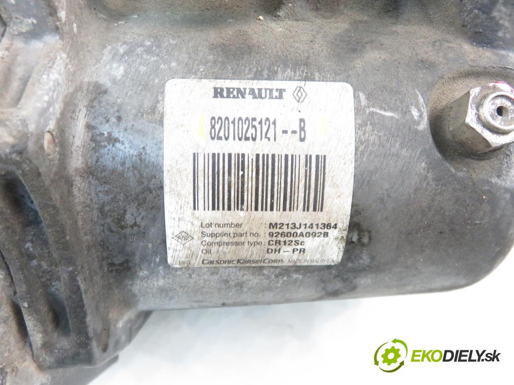 DACIA DUSTER SUV 2013 77,00 1.6 16V 4x4 - K4M 606 1598,00 KOMPRESOR: klimatizace 8201025121B (Kompresory)