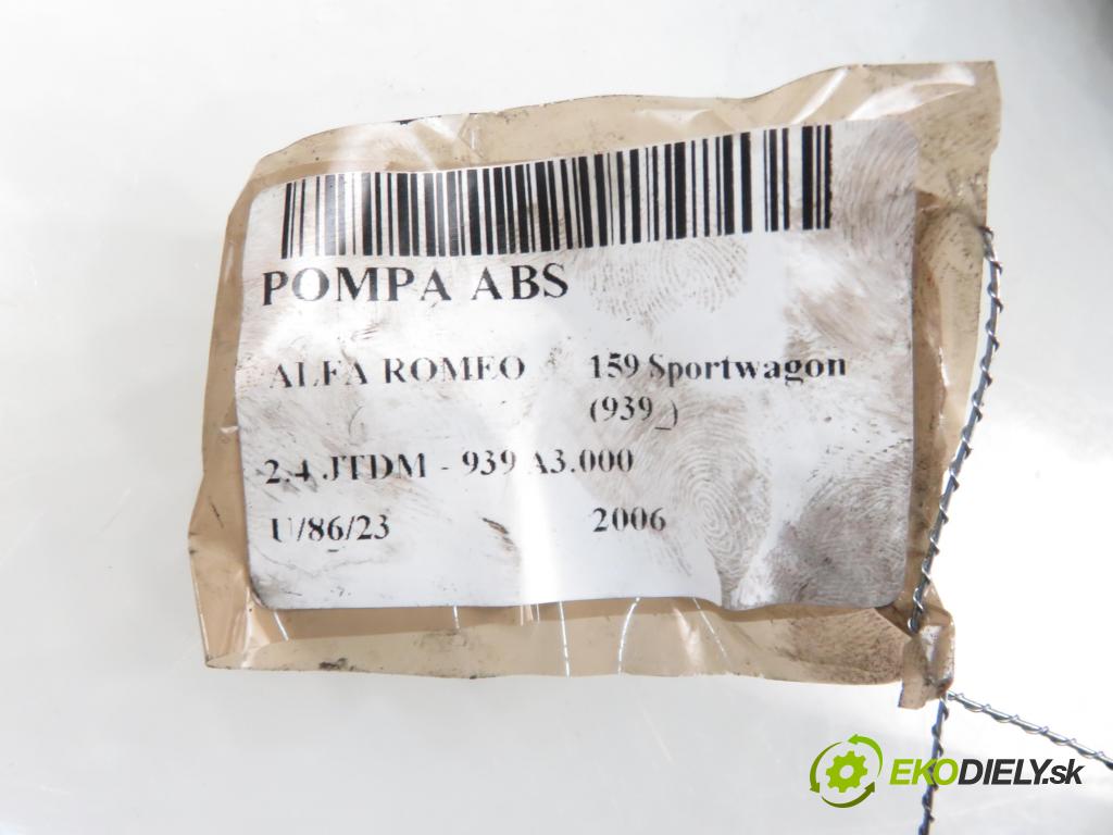 ALFA ROMEO 159 Sportwagon (939_) KOMBI 2006 147,00 2.4 JTDM 200 - 939 A3.000 2387,00 Pumpa ABS 15314102F ; 54084738F ; 51786687 (Pumpy ABS)