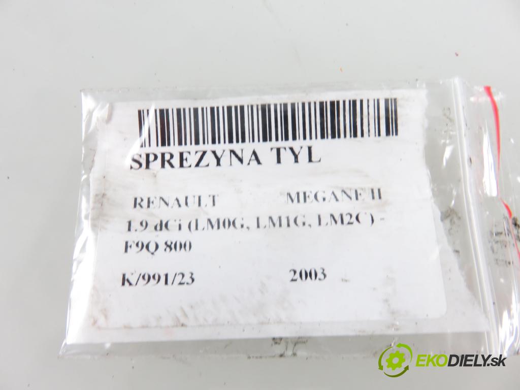 RENAULT MEGANE II sedan (LM0/1_) HB 2003 88,00 1.9 dCi (LM0G, LM1G, LM2C) - F9Q 800 1870,00 Pružina zadné