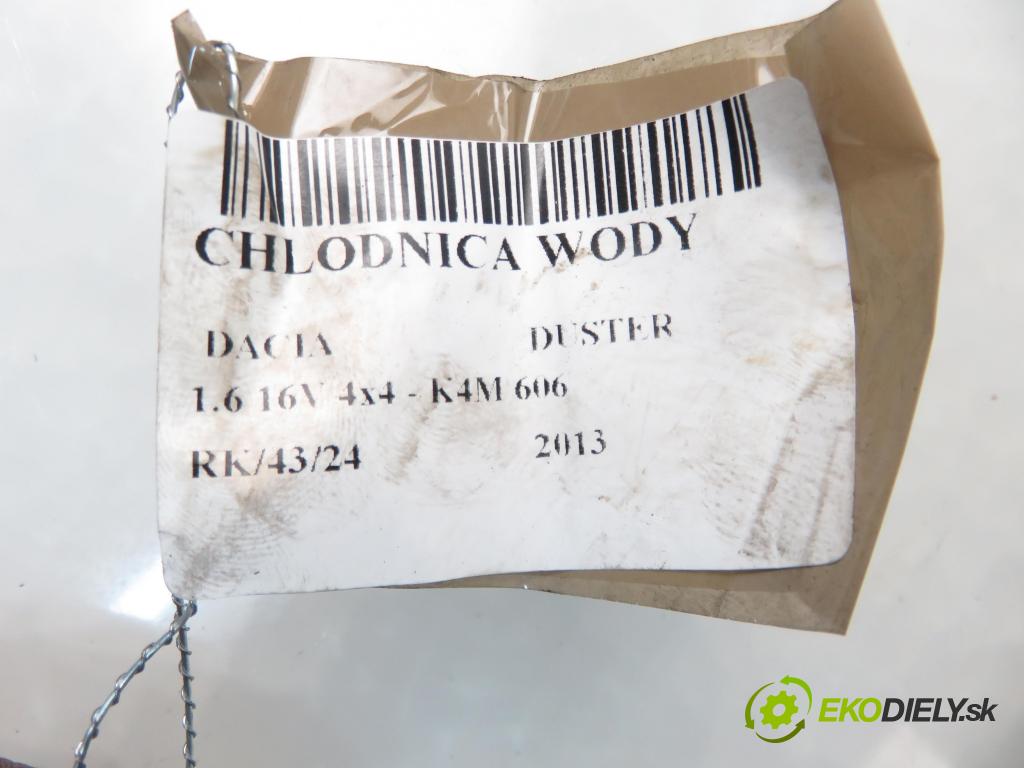 DACIA DUSTER SUV 2013 77,00 1.6 16V 4x4 - K4M 606 1598,00 chladič vody 214100078R