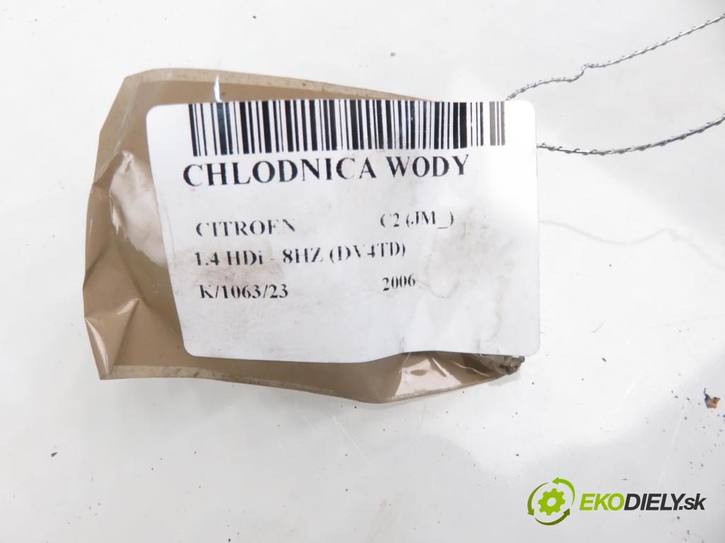 CITROEN C2 (JM_) HB 2006 50,00 1.4 HDi 68 8V - 8HZ 1398,00 chladič vody 870860400