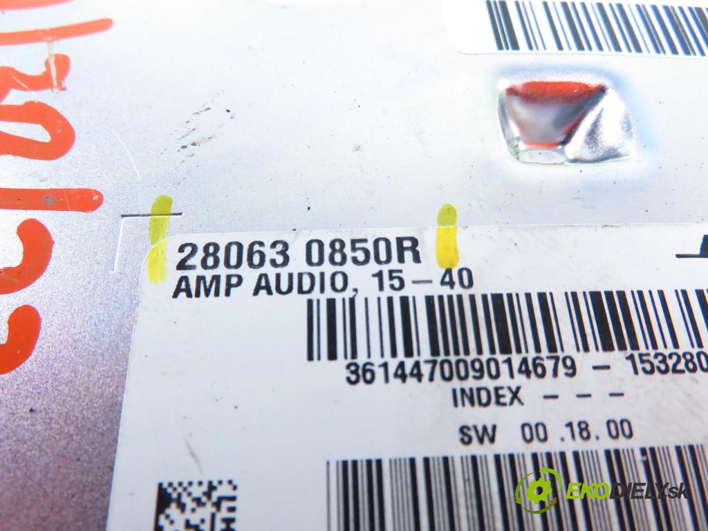 RENAULT ESPACE V (JR_) CROSSOVER 2016 180,00 1.6 dCi 160 - R9M 452 1598,00 Zosilňovač 280630850R (Zosilňovače)