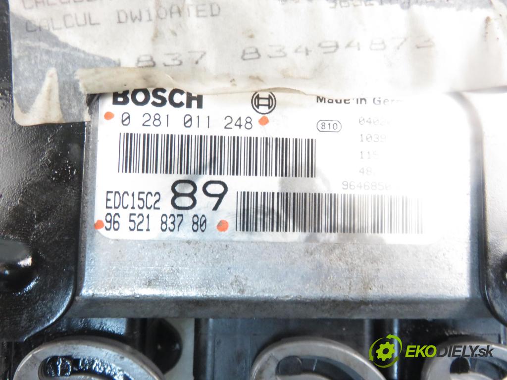 PEUGEOT 307 (3A/C) HB 2002 79,00 2.0 HDi 110 - RHS 1997,00 Riadiaca jednotka Motor 0281011248 ; 9552183780
