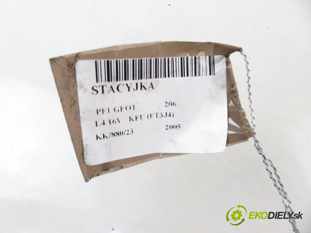 PEUGEOT 206 liftback (2A/C) HB 2005 65,00 1.4 16V - KFU (ET3J4) 1360,00 spinačka N0501539 (Spínacie skrinky a kľúče)
