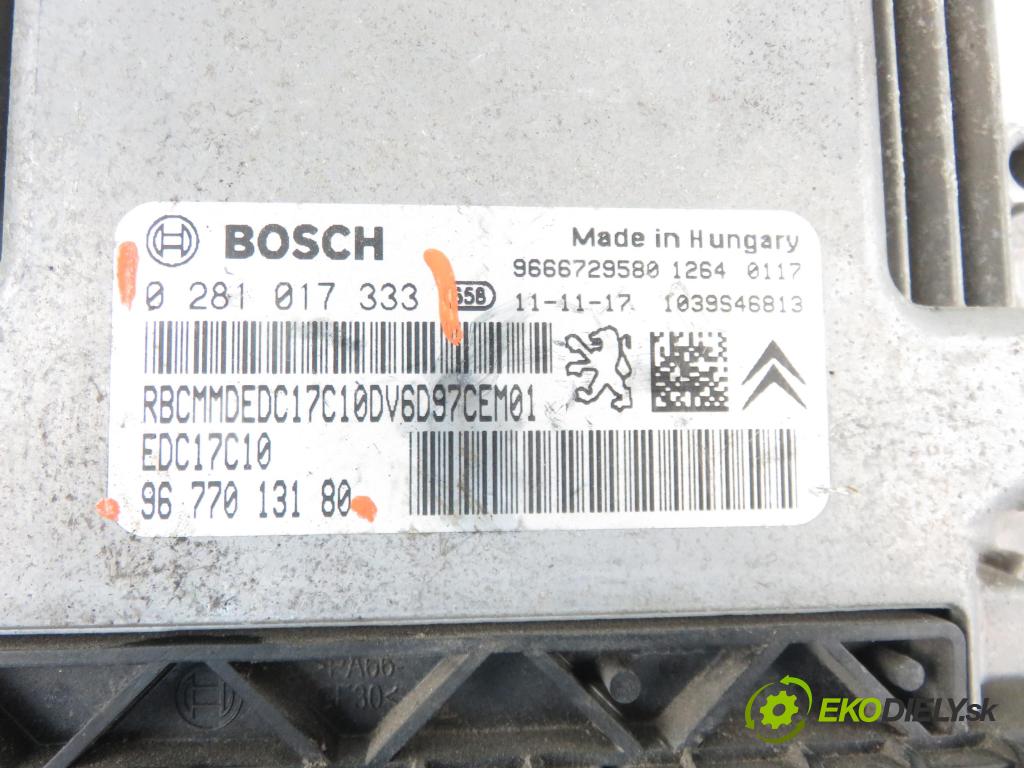 PEUGEOT 207 SW (WK_) KOMBI 2011 68,00 1.6 HDi 8V 92 - 9HP (DV6DTED) 1560,00 Riadiaca jednotka Motor 0281017333 ; 9677013180