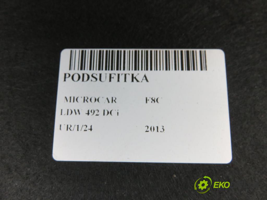 MICROCAR F8C COUPE 2013 8,50 LDW 492 DCi 478,00 stropní tapacír  (Stropní tapacíry)