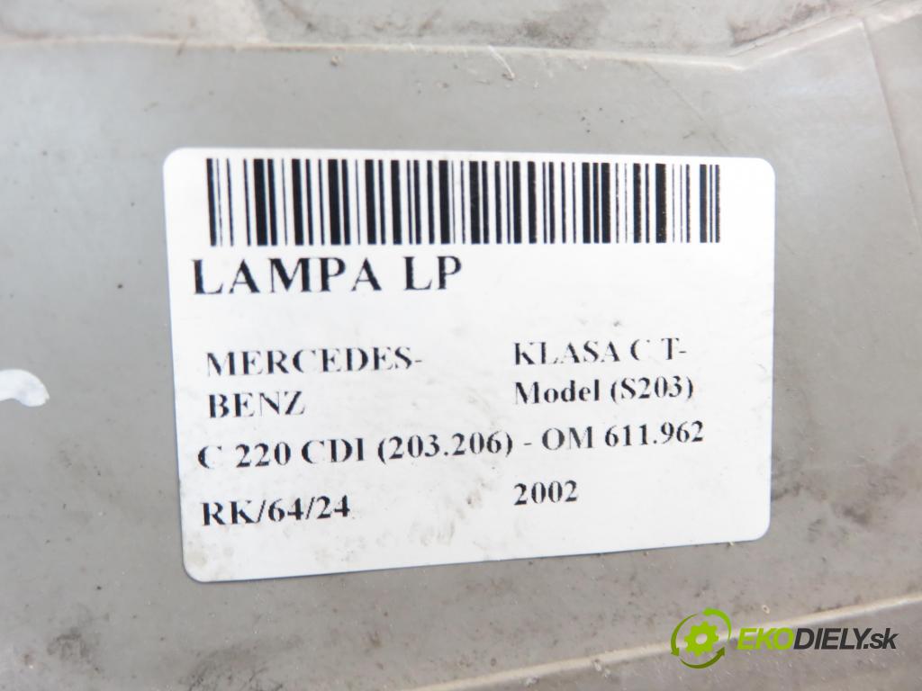 MERCEDES-BENZ KLASA C T-Model (S203) KOMBI 2002 105,00 C 220 CDI (203.206) - OM 611.962 2148,00 Svetlo LP 0301166201 ; 2038200161
