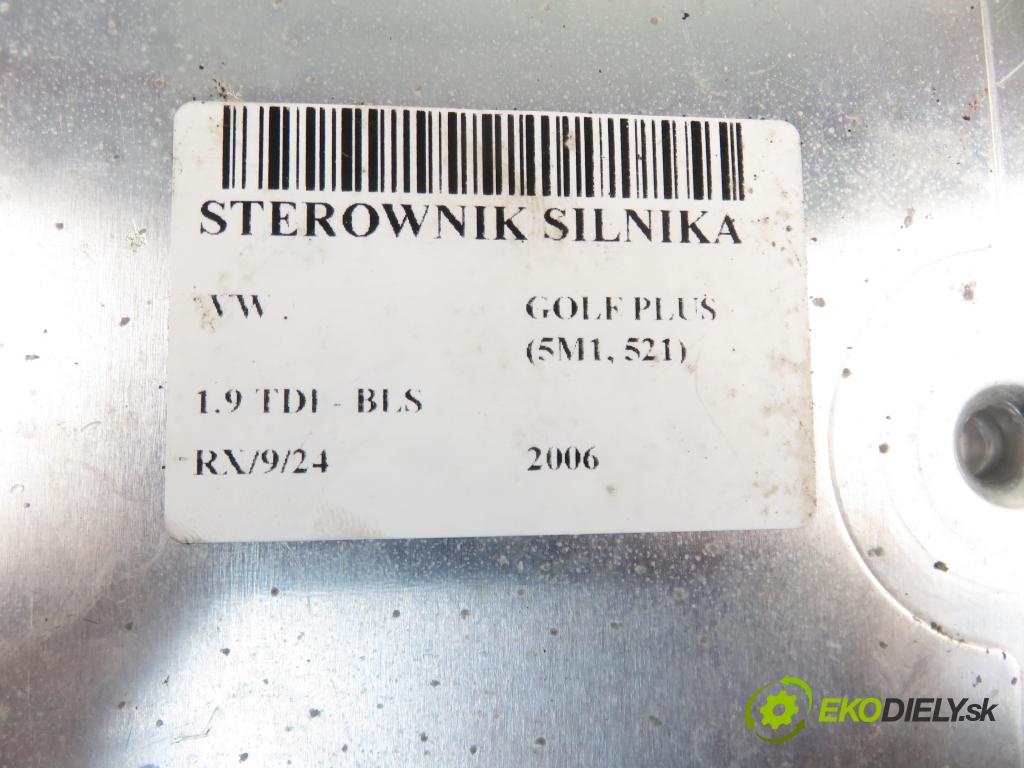 VW GOLF PLUS (5M1, 521) MINIVAN 2006 77,00 1.9 TDI - BLS 1896,00 řídící jednotka motora 03G906021FJ ; 0281013091