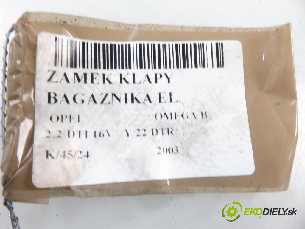 OPEL OMEGA B (25_, 26_, 27_) SEDAN 2003 0,00 2.2 DTI 16V - Y 22 DTR 2172,00 zámok dveří kufr EL. 90494802