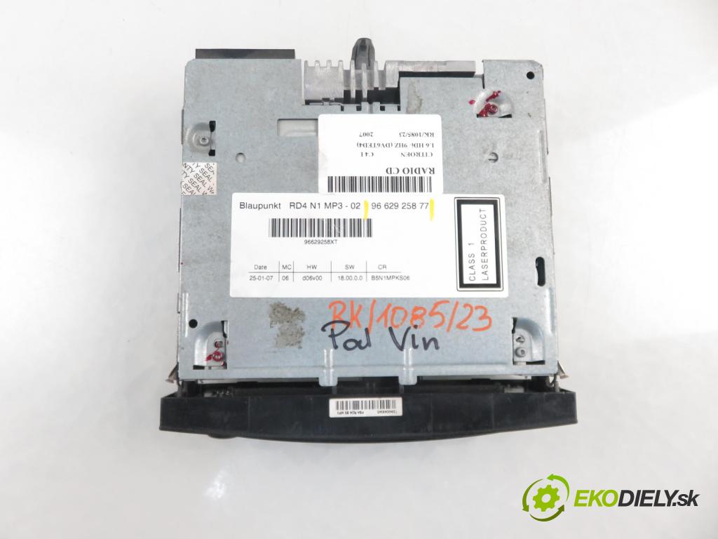 CITROEN C4 I (LC_) HB 2007 80,00 1.6 HDi 109 - 9HZ (DV6TED4) 1560,00 RADIO CD 9662925877