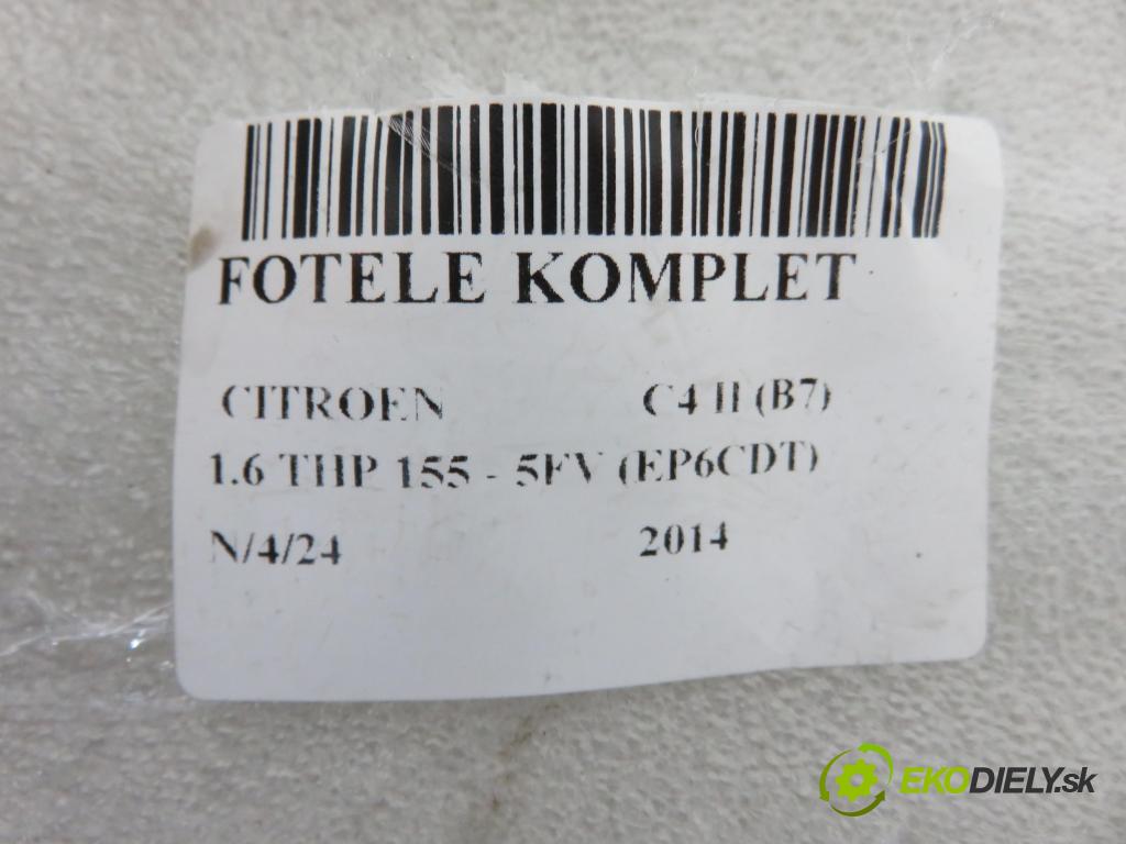 CITROEN C4 II (B7) HB 2014 115,00 1.6 THP 155 - 5FV (EP6CDT) 1598,00 Sedadlá, sedačky