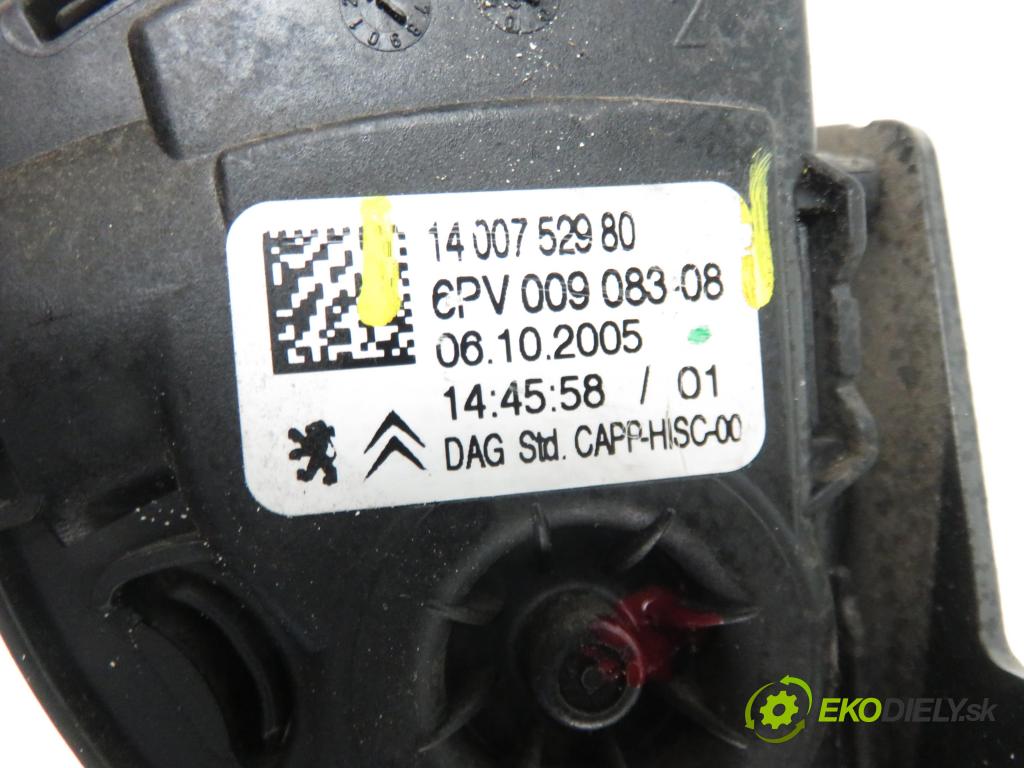 PEUGEOT 807 (EB_) MINIVAN 2006 94,00 2.2 HDi - 4HW (DW12TED4) 2179,00 Potenciometer plynového pedálu 1400752980 ; 6PV00908308 (Pedále)