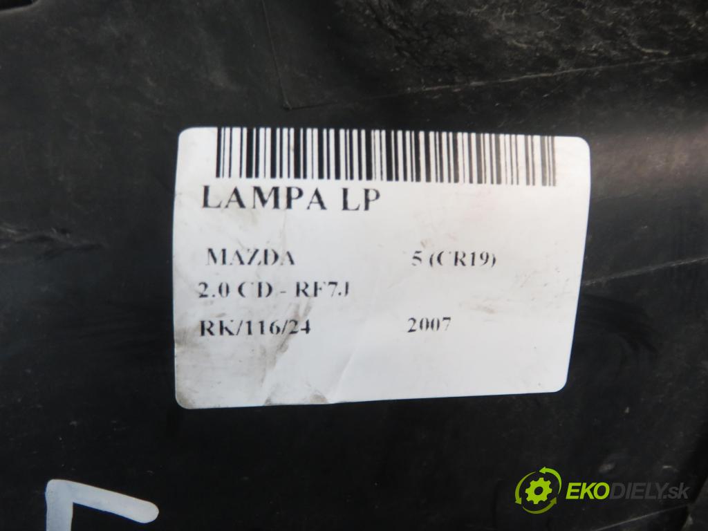 MAZDA 5 (CR19) MINIVAN 2007 81,00 2.0 MZR-CD 110 - RF7J 1998,00 Svetlo LP