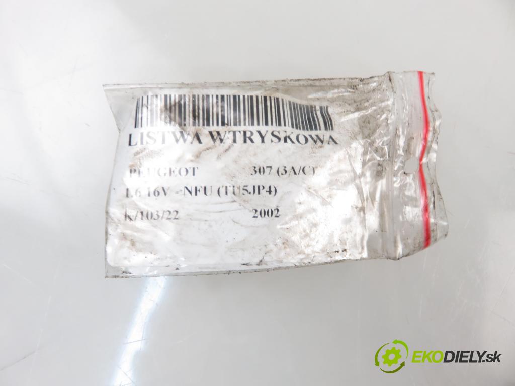 PEUGEOT 307 (3A/C) HB 2002 80,00 1.6 16V - NFU (TU5JP4) 1587,00 Lišta vstrekovacia 9636520780 ; 0280156035 (Vstrekovacie lišty)