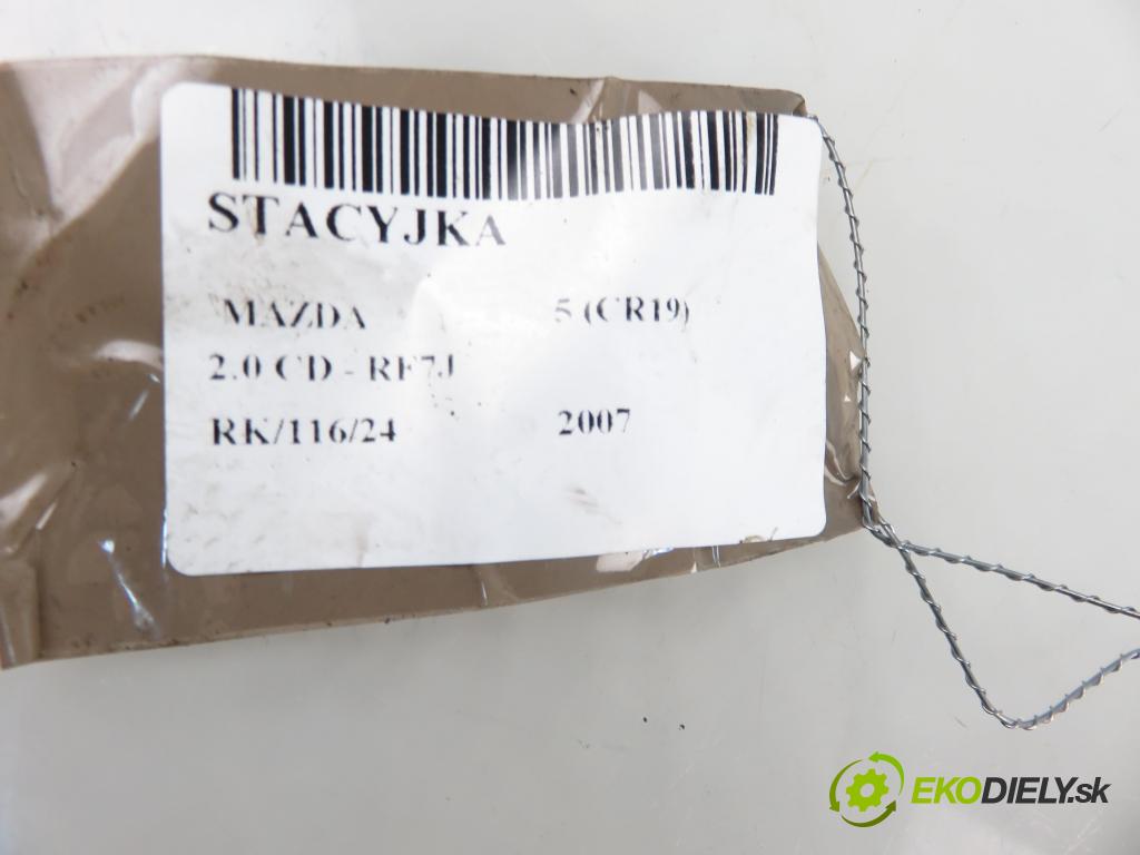 MAZDA 5 (CR19) MINIVAN 2007 81,00 2.0 MZR-CD 110 - RF7J 1998,00 spinačka 3M513F880AC ; c23666938b (Spínacie skrinky a kľúče)