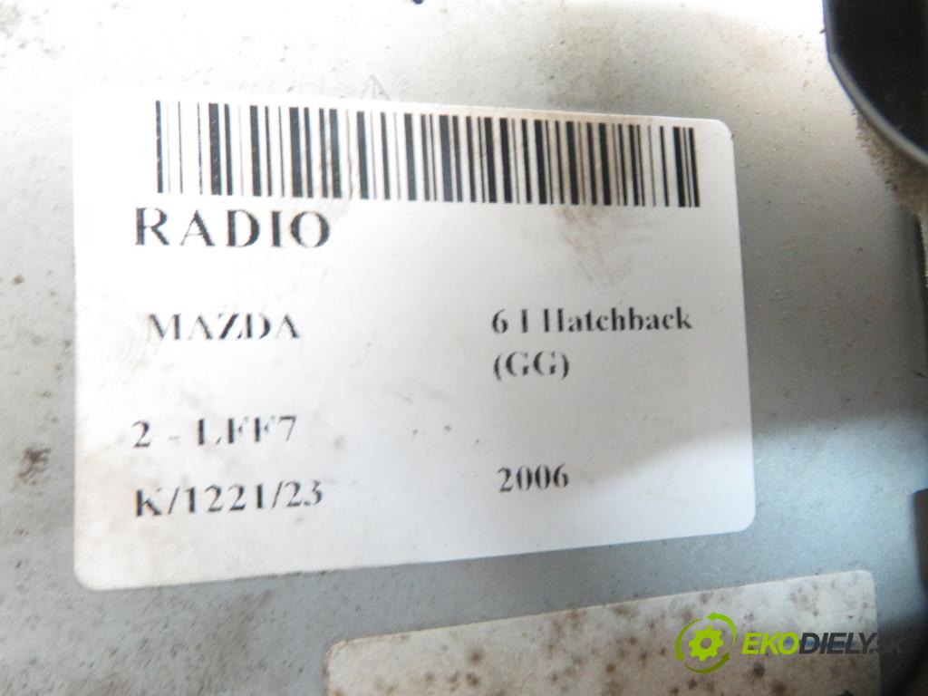 MAZDA 6 Hatchback (GG) LIFTBACK 2006 108,00 2.0 147 - LFF7 1999,00 RADIO CD CQEM45701A