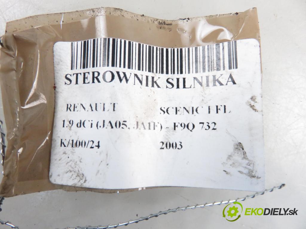 RENAULT SCENIC I (JA0/1_) HB 2003 75,00 1.9 dCi 102 - F9Q 732 1870,00 řídící jednotka motora 8200153945 ; 8200222133 ; 0281011102