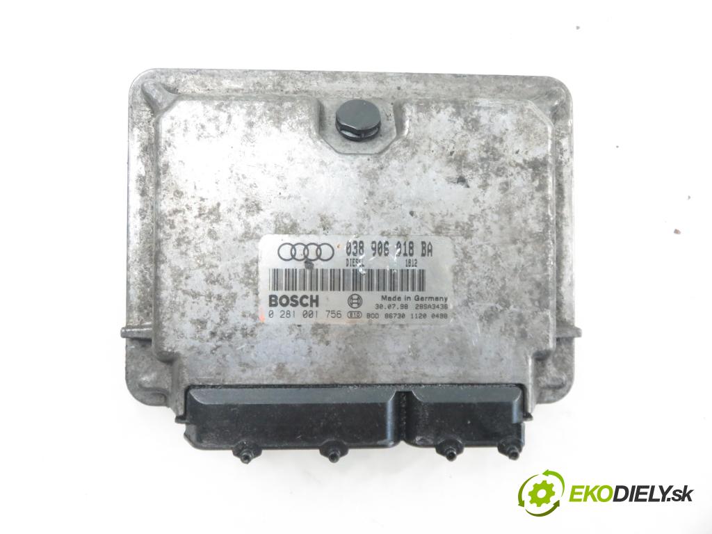AUDI A3 (8L1) HB 1998 66,00 1.9 TDI 90 - ALH 1896,00 řídící jednotka motora 038906018BA ; 0281001756