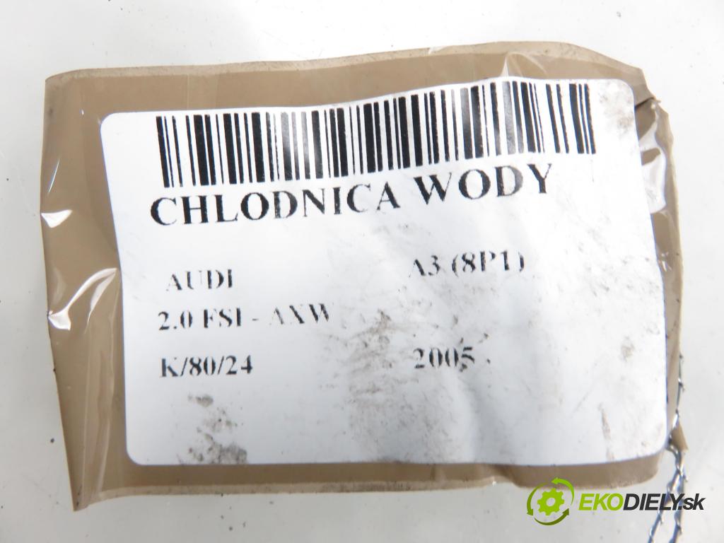 AUDI A3 (8P1) HB 2005 110,00 2.0 FSI 150 - AXW 1984,00 chladič vody 