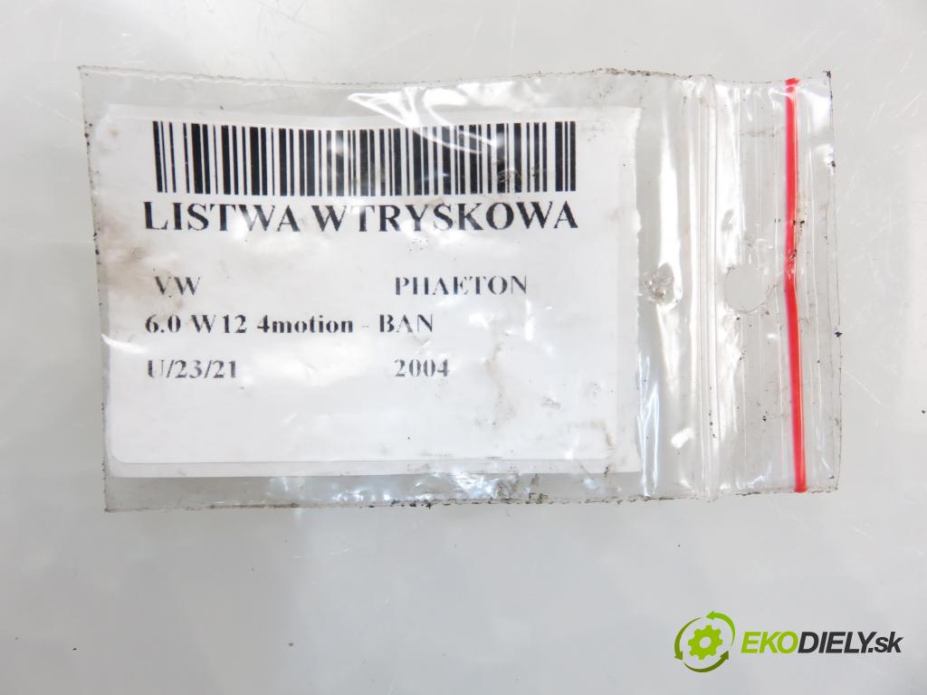 VW PHAETON (3D1, 3D2, 3D3, 3D4, 3D6, 3D7, 3D8, 3D9) SEDAN 2004 309,00 6.0 W12 4motion - BAN 5998,00 Lišta vstrekovacia 07C133316H ; 0280160575 (Vstrekovacie lišty)