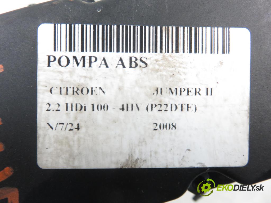 CITROEN JUMPER Skrzynia BUS 2008 74,00 2.2 HDi 100 - 4HV (P22DTE) 2198,00 Pumpa ABS 51804596 ; 0265232112 ; 0265800717 (Pumpy ABS)