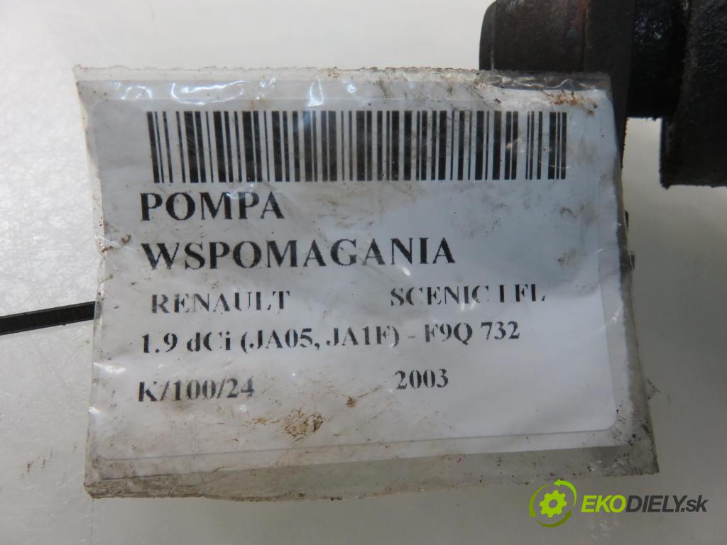 RENAULT SCENIC I (JA0/1_) HB 2003 75,00 1.9 dCi 102 - F9Q 732 1870,00 Pumpa servočerpadlo 7700417308 ; 7700415198 (Servočerpadlá, pumpy riadenia)