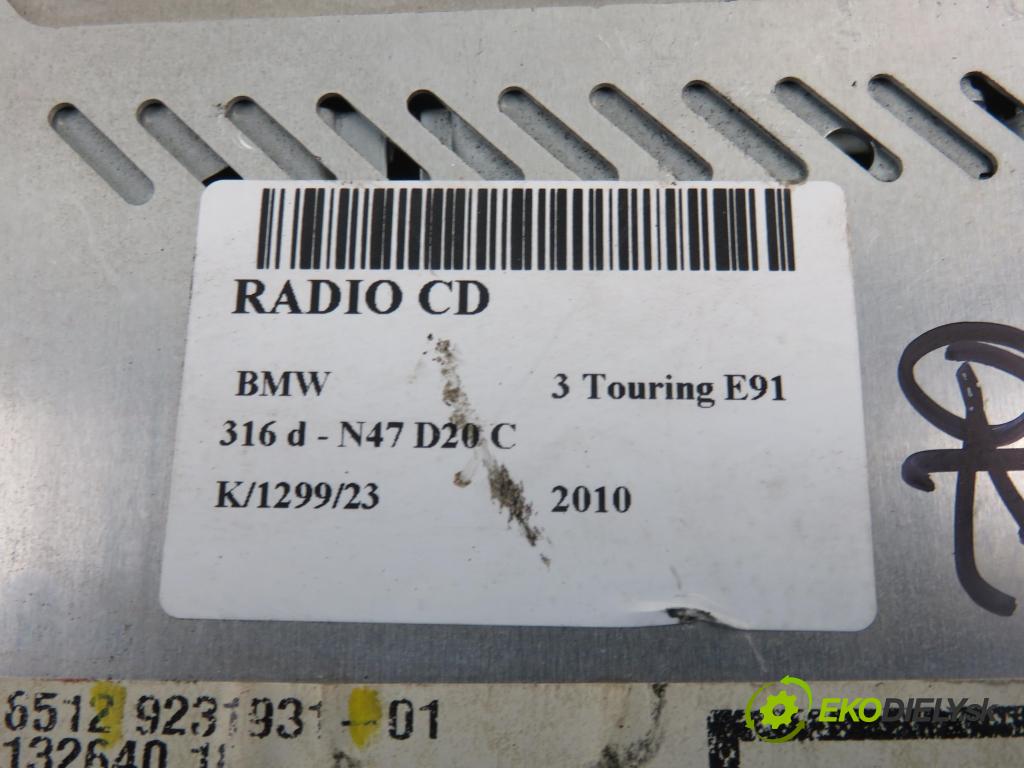 BMW 3 Touring (E91) KOMBI 2010 85,00 316 d 116 - N47 D20 C 1995,00 RADIO CD 9231931