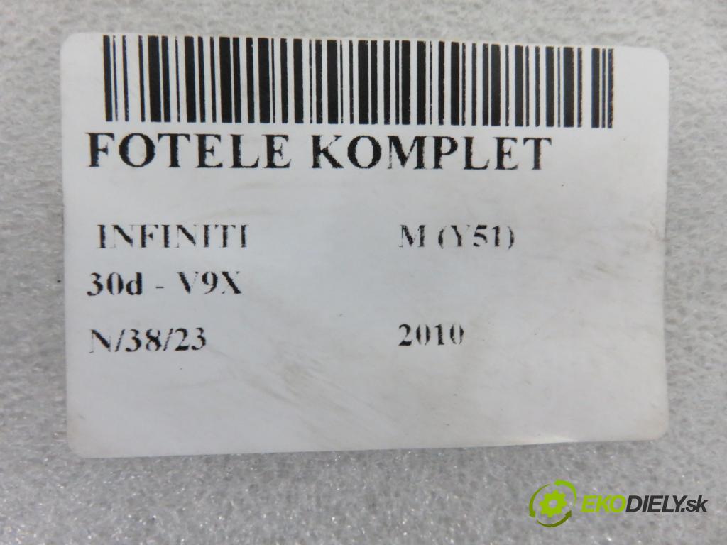 INFINITI M (Y51) SEDAN 2010 175,00 3.0d V6 238 - V9X 2993,00 Sedadlá, sedačky