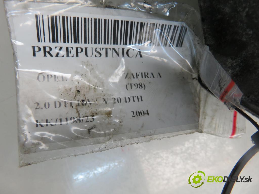 OPEL ZAFIRA A Nadwozie Wielkopojemne (MPV) (T98) MINIVAN 2004 74,00 2.0 DTI 16V 101 - Y 20 DTH 1995,00 Škrtiaca klapka 08226804 ; 0281006076 (Škrtiace klapky)