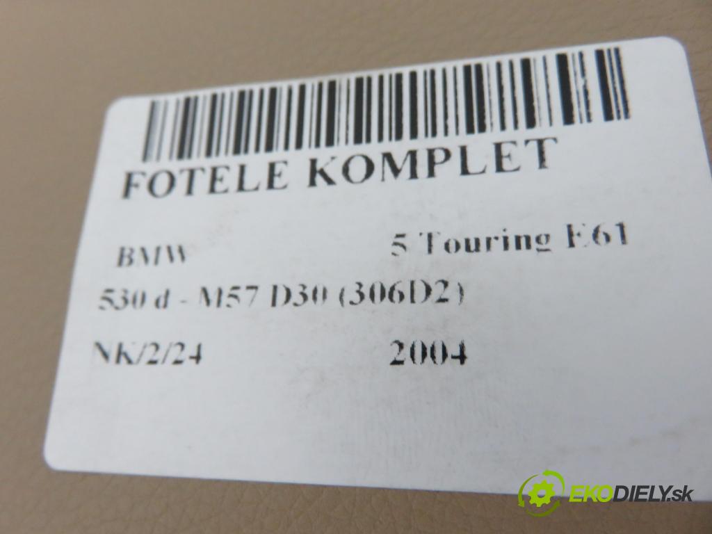 BMW 5 Touring (E61) KOMBI 2004 0,00 530 d - M57 D30 (306D2) 2993,00 Sedadlá, sedačky