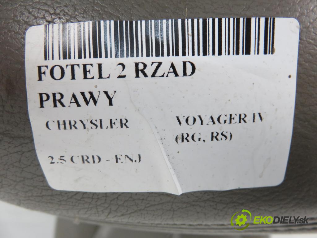CHRYSLER VOYAGER IV (RG, RS) MINIVAN 2003 105,00 2.5 CRD 143 - ENJ 2499,00 Sedadlo 2 rad pravy 