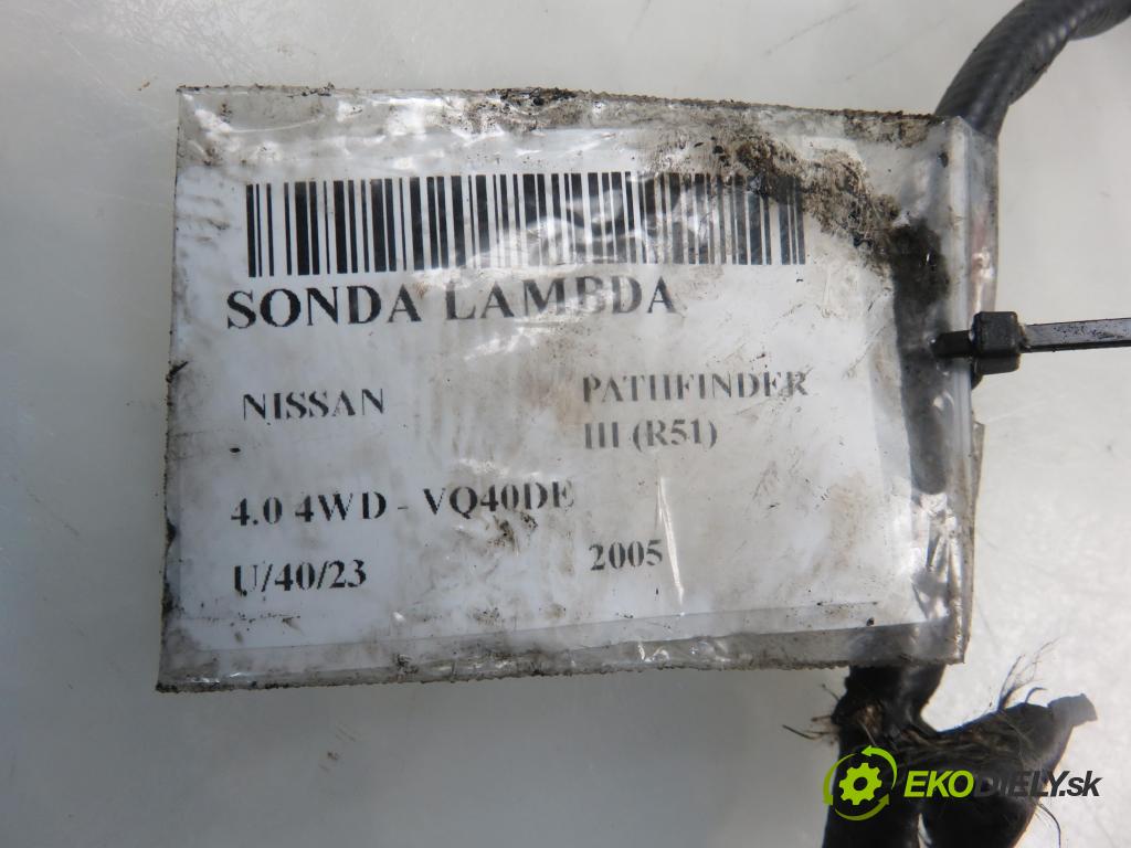 NISSAN PATHFINDER III (R51) SUV 2005 198,00 4.0 4WD 269 - VQ40DE 3954,00 sonda lambda 0258007204 (Lambda sondy)