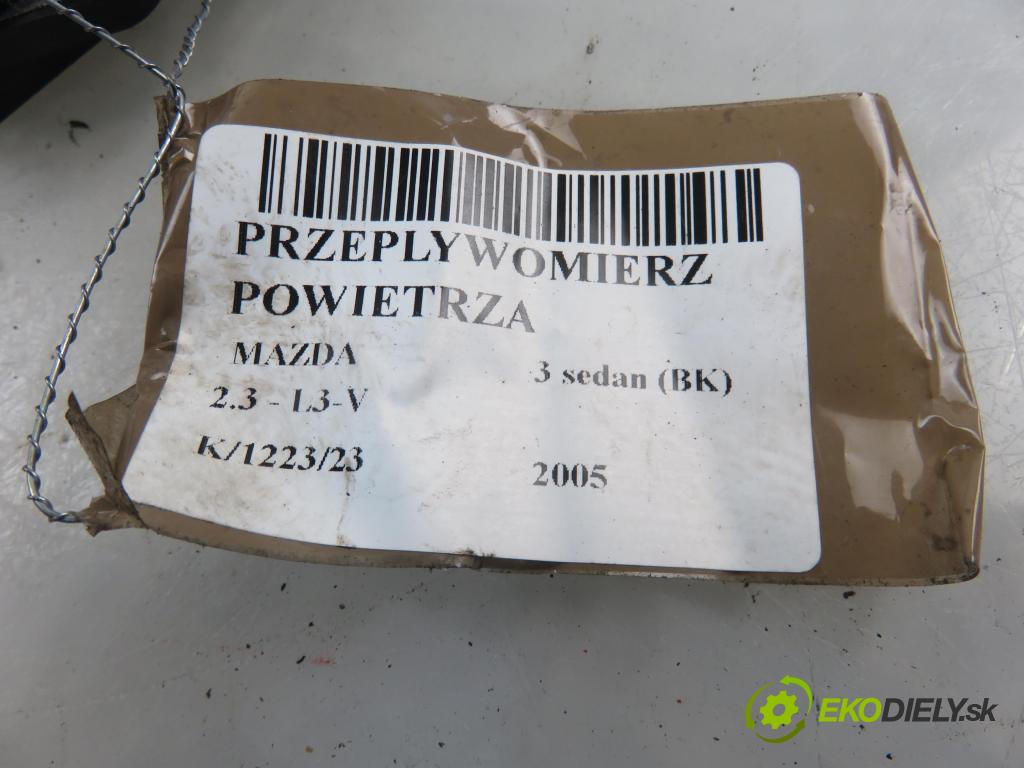 MAZDA 3 sedan (BK) SEDAN 2005 118,00 2.3 - L3-V 2261,00 váha vzduchu vzduchu 1974006020
