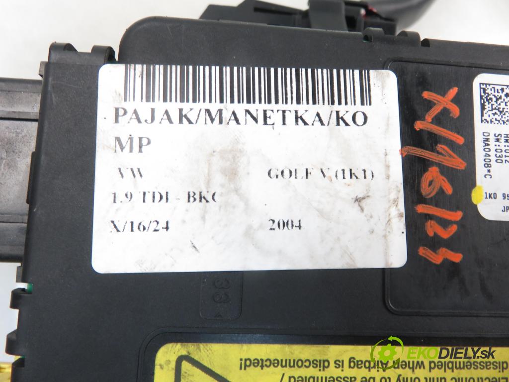 VW GOLF V (1K1) HB 2004 77,00 1.9 TDI PD 105 - BKC 1896,00 páčka/prepínač 1K0953503E ; 1K0953549