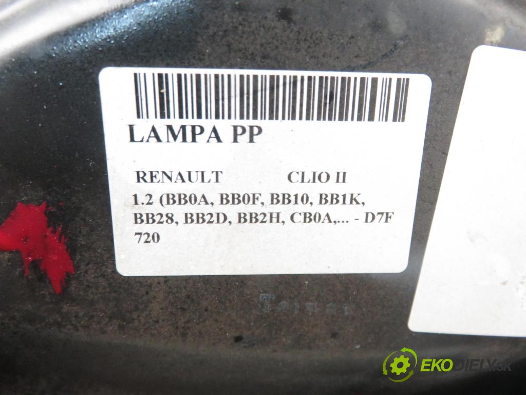 RENAULT CLIO II (BB_, CB_) HB 1998 43,00 1.2 8V 58 - D7F 720 1149,00 Svetlo PP