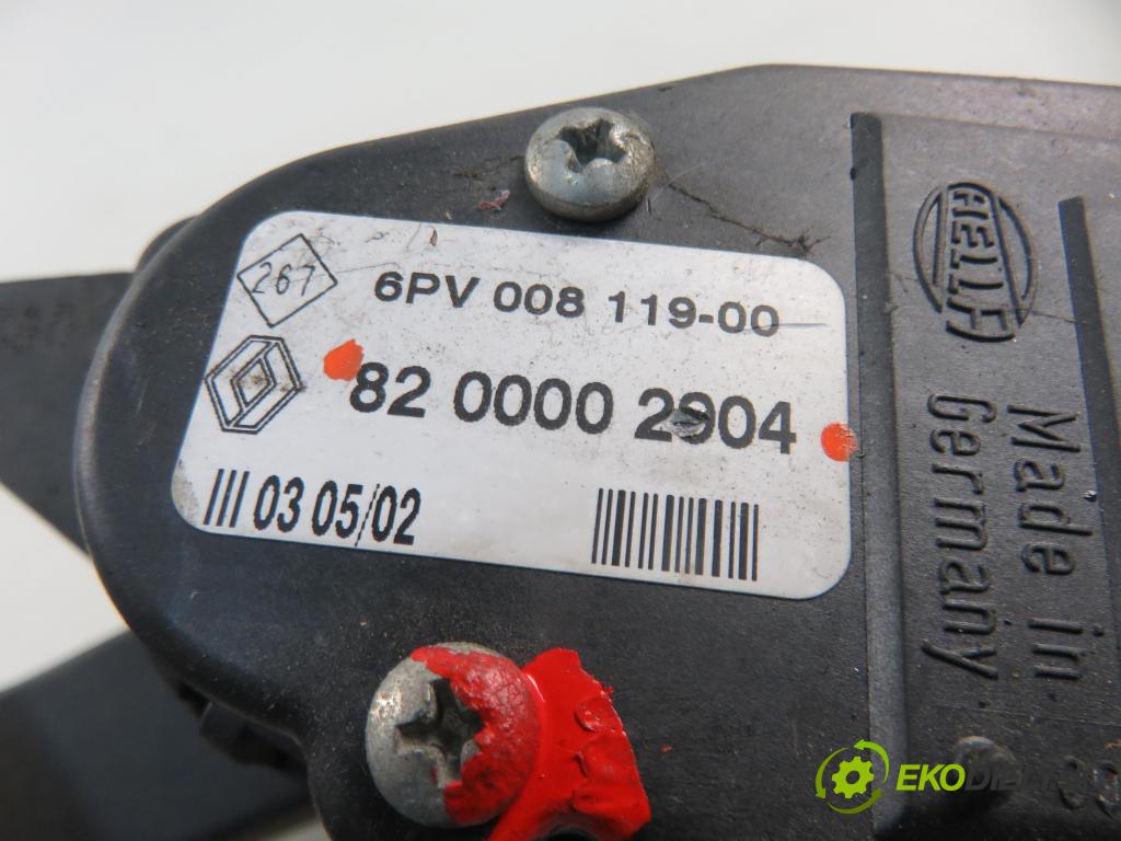 RENAULT LAGUNA II Grandtour (KG0/1_) KOMBI 2002 0,00 1.9 dCI (KG0E) - F9Q 752 1870,00 Potenciometer plynového pedálu 8200002904 (Pedále)