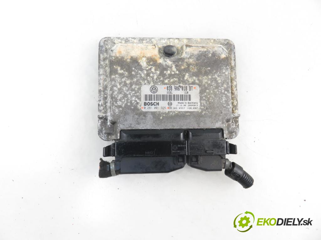 SEAT TOLEDO II (1M2) SEDAN 2001 81,00 1.9 TDI - ASV 1896,00 řídící jednotka motora 038906018BT ; 0281001926