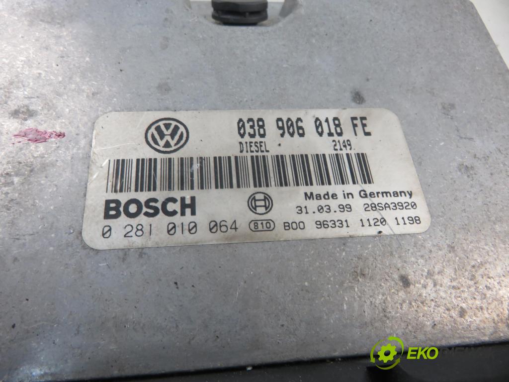 VW PASSAT B5 Variant (3B5) KOMBI 1999 81,00 1.9 TDI 110 - AFN 1896,00 Riadiaca jednotka Motor 038906018FE ; 0281010064