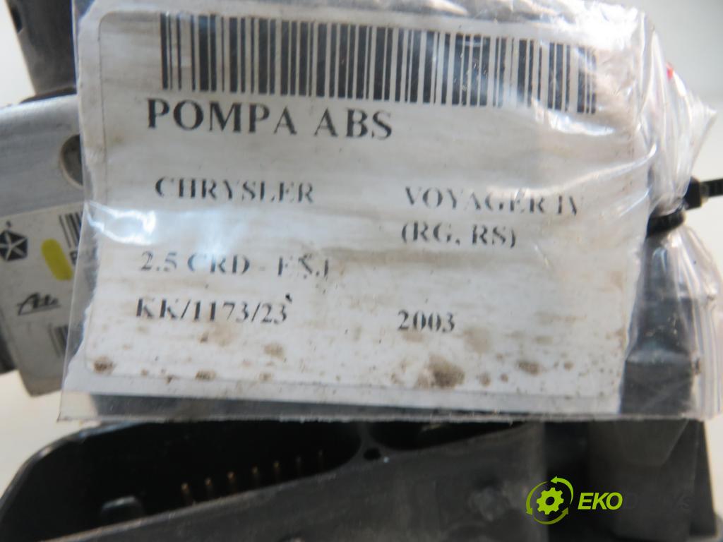 CHRYSLER VOYAGER IV (RG, RS) MINIVAN 2003 105,00 2.5 CRD 143 - ENJ 2499,00 Pumpa ABS 04686702AE ; P04721427AK (Pumpy ABS)