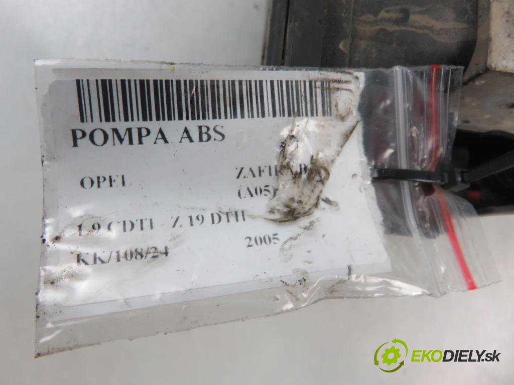 OPEL ZAFIRA B (A05) MINIVAN 2005 110,00 1.9 CDTI 150 - Z 19 DTH 1910,00 Pumpa ABS 13234911AS ; 10020602484 ; 10096005593 (Pumpy ABS)