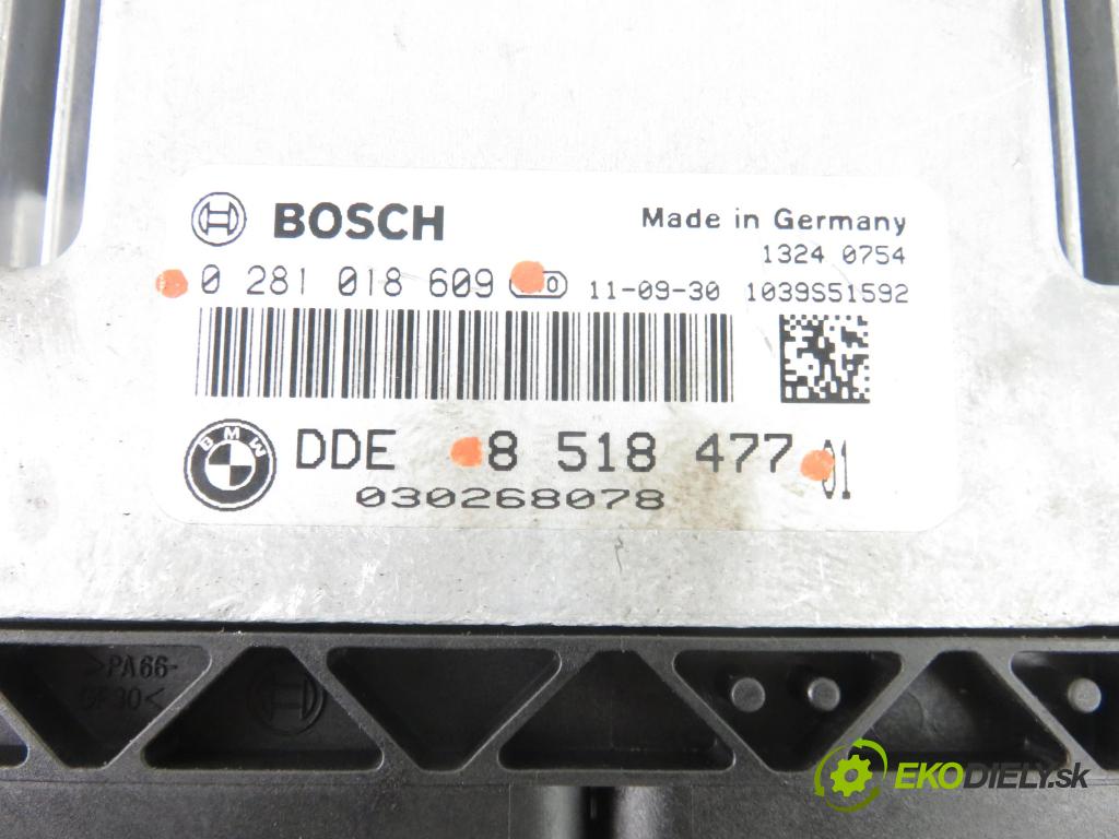 BMW 5 (F10) SEDAN 2011 0,00 520 d - N47 D20 C 1995,00 Riadiaca jednotka Motor 0281018609 ; 8518477