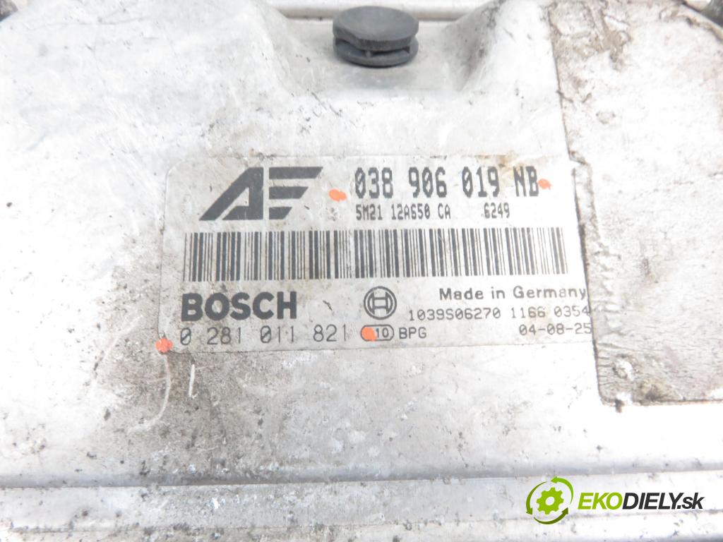 FORD GALAXY (WGR) VAN 2004 96,00 1.9 TDI PD 130 - ASZ 1896,00 Riadiaca jednotka Motor 038906019NB ; 0281011821