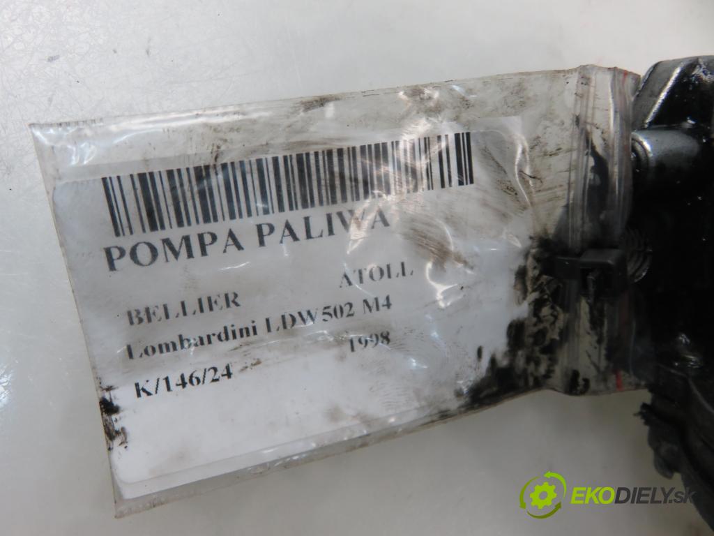BELLIER ATOLL HB 1998 4,00 Lombardini LDW502 M4 504,00 pumpa paliva