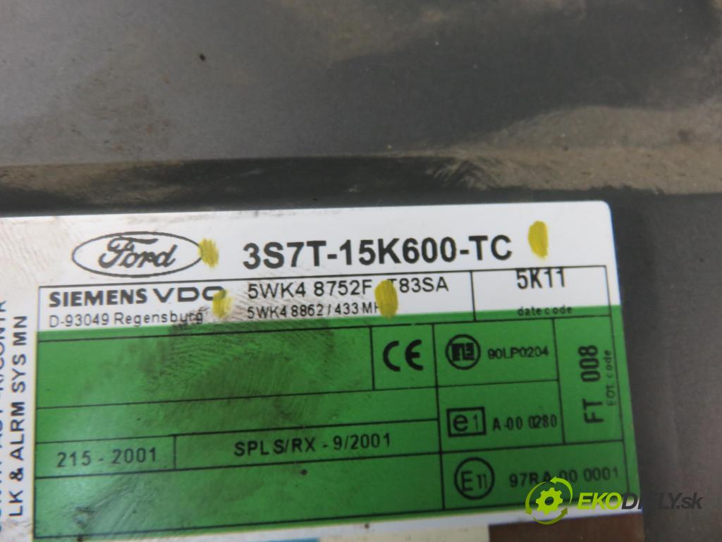 FORD MONDEO III (B5Y) LIFTBACK 2005 85,00 2.0 16V 115 TDDi / TDCi - HJBA 1998,00 Riadiaca jednotka Motor 3S7T15K600TC ; 5WK48751F