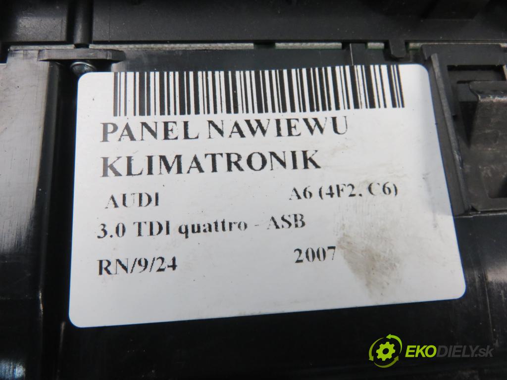AUDI A6 (4F2, C6) SEDAN 2007 171,00 3.0 TDI quattro - ASB 2967,00 Panel kúrenia KLIMATRONIK 4F1820043AC ; 5HB00883309