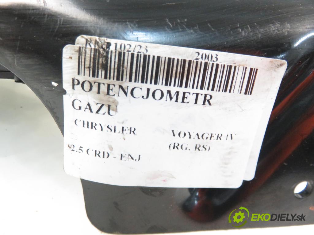 CHRYSLER VOYAGER IV (RG, RS) MINIVAN 2003 105,00 2.5 CRD 143 - ENJ 2499,00 Potenciometer plynového pedálu 04861650AB (Pedále)