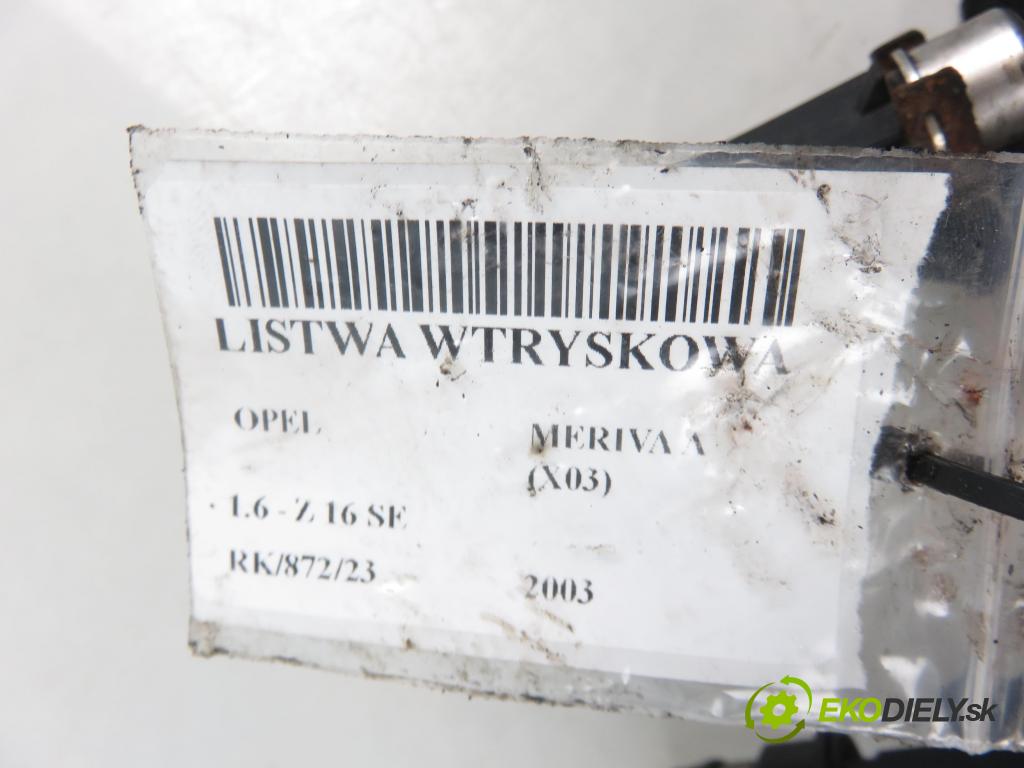 OPEL MERIVA A nadwozie wielkoprzestrzenne (MPV) (X03) MINIVAN 2003 64,00 1.6 - Z 16 SE 1598,00 Lišta vstrekovacia 25317316 (Vstrekovacie lišty)
