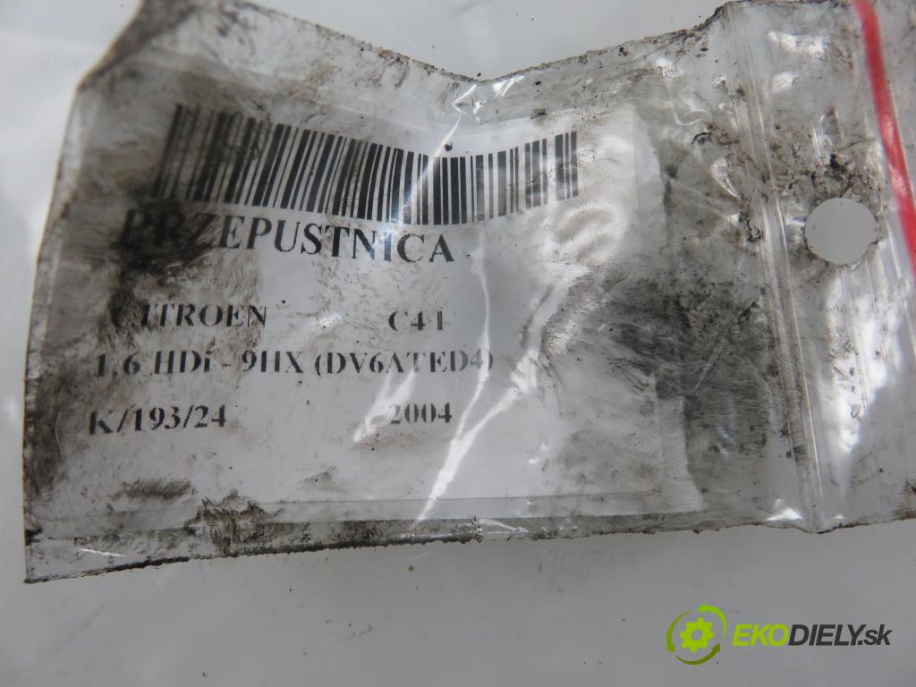 CITROEN C4 I (LC_) HB 2004 66,00 1.6 HDi - 9HX (DV6ATED4) 1560,00 Škrtiaca klapka 9654634380 ; 0798005601 (Škrtiace klapky)